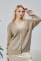 Women's Knitwear Cardigan Stoned Standard Size Mink - 2