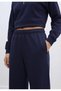 Navy Blue Wide Leg Jogger Pants - 3
