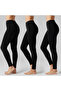 |   Economical 3-Pack Unisex Thermal Winter Thermal Leggings Black (3 Pieces) - 4