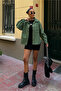 Women's Oversize Long Sleeve Double Pocket Jacket Shirt Washable Khaki