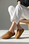 Unisex Anatomical Arch Supported Natural Cork Sole Suede Leather Tan Closed Sabo Slippers - 5