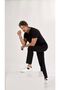 Men's Black U Flex Lycra Jersey Scrubs Suit Bottom Top Fitted Sleeve - 3
