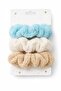 Women's 3-Piece Mixed Color Plush Elastic Buckle