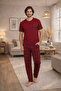 Summer Short Sleeve 100% Cotton Men's Pajama Set - Father's Day Special Series - 2