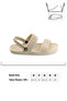 Women's Beige Non-Slip Sole Straw Massage Sandals Slippers - 4