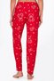 Women's Suede Red Teddy Bear Patterned Pajamas Single Bottom - 3