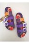 Anatomical Sole Non-Slip Double Buckle Women's Slippers Purple 14137 - 4