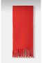 Long Fringed Winter Knitwear Shawl Scarf |   Fashion Shoulder Shawl Red - 3