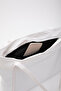 White Shk90 Faux Leather Zippered Hand, Arm and Shoulder Shopper Bag with Internal Compartment - 7