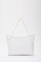 White Shk90 Faux Leather Zippered Hand, Arm and Shoulder Shopper Bag with Internal Compartment - 4