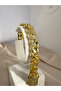 Semi-Precious Stone Gourmet Chain Bracelet - Golden Dual Cuban - 2