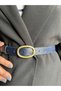 Desire Ring Patterned Faux Leather Women's Antique Vintage Buckle Belt Coat Belt Dress Pants Belt - 2
