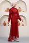 Tulle Evening Dress with Stone Belt Tile 12242 - 3