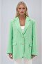 Mint Green Agnes Blazer Linen Jacket 6105 R7-E-K4 - 2