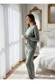 Women's Modal Fabric 100% Cotton Plaid Luxury Pajama Set - 5
