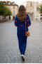 Women's Heart Patterned Sweater Dress - 3