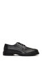 Men's Black Lace-Up Leather Casual Shoes 25Wfd7604Ft