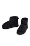 Women's Black Thick Soled Stone Leather Teddy Boots 25Wfd4922Ts - 3