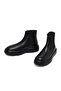 Men's Black Thick Soled Leather Chelsea Boots 25Wfd631818 - 3