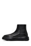 Men's Black Thick Soled Leather Chelsea Boots 25Wfd631818 - 2