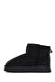Women's Black Thick Soled Stone Leather Teddy Boots 25Wfd4922Ts - 4