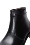 Men's Black Zippered Leather Classic Boots 25Wfd601618 - 7