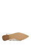 Women's Cream Knitted Open Back Ballerinas 25Sfd443429 - 4
