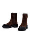 Women's Brown Thick Soled Suede Leather Boots 25Wfd153010 - 3
