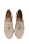 Women's Beige Suede Leather Loafer with Accessories 25Sfd 133110 - 6