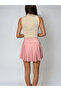 Shortlu Sandy Pink White Mini Skirt - 2