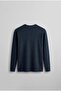 Men's Comfortable Fit Ribbed Long Sleeve Sweatshirt Petrol Blue - 2