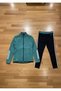 Women's Zippered Diving Scuba Fabric Leggings Top Sports Tracksuit Set - 6