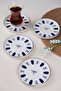 Plate House Porcelain Acem Zade Navy Blue Tea Plate 12,5cm Set of 4 - 3