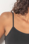 6-Pack Cotton Undershirt Women's 100% Cotton Black String Strap Tank Top-Made in Turkey - 2