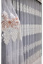 Salon Tulle Curtain Patterned Embroidered Embroidered Guipure Ecru Off White 1 / 3 Pleated Ironing Ask for Background,