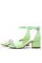 Lilo Glitter Green Single Strap Girls' Heeled Evening Dress Shoes - 6
