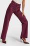 Women's Burgundy T3-20w5-98 Straight Fit High-Rise Front and Back Shiny Stone Special Design Denim Jeans