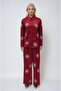 Burgundy Sequin Glitter Floral Satin Double Suit 10044 R6-A-K3 - 5