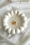 Women's Stainless Steel Butterfly Necklace - Elegant Design with Zircon Stone - 5