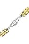 20mm Diameter Curved End Gold Color Steel Watch Band - 3