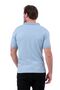 Men's Slim Fit Polo Collar T-Shirt with Chest Print Detail in Blue Color - 4