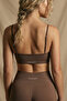 Brown Shaping Push Up Stitch-Free Seamless Scrunch Ruched High-Waisted Sports Leggings | Eleve - 4