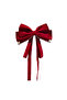 Butterfly Stone Detailed Burgundy Velvet Bow Hair Clip - 2