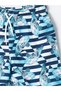 Turquoise Crew Neck Boys T-Shirt and Swim Shorts (S4) - 6