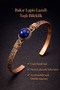 Men's Copper Bracelet Natural Lapis Lazuli Stone Women's Handcuff Bracelet