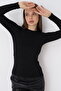 Women's Black Long Sleeve Crew Neck Body