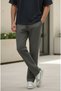 Smoked Baggy Wide Leg Elastic Waist Pocket Detailed Pique Trousers