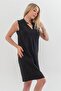 Rochie neagra din bumbac Lycra - 7