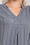 Women's Pocketed 3/4 Sleeve Non-Shrink Front Corded Fabric Cotton Fabric Combination Cotton Woven Fabric Mythical Dress Ant - 7