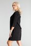 Women's Pocketed 3/4 Sleeve Non-Stretch Shoulder Gathered A-Line Pleated Cotton Woven Fabric Legendary Dress - 3